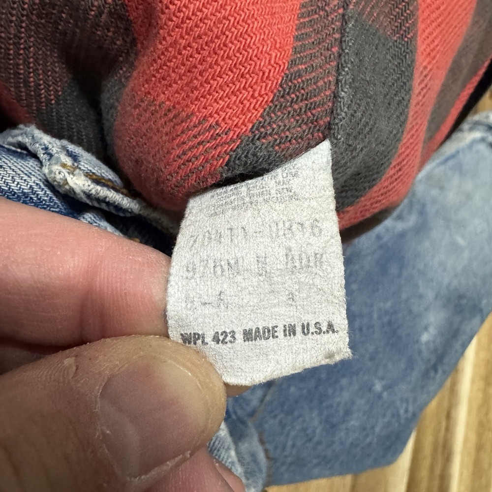 Vintage Levis 70411 Denim Jacket Mens 40 R Blue Flannel Lined Distressed 80s USA - Picture 11 of 11